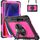 Custodia per tablet Samsung Galaxy Tab S9+ / S8+ in silicone + PC (nero + rosa rossa) Custodia per tablet Samsung Galaxy Tab S9+ / S8+ in silicone + PC (nero + rosa rossa)