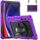 Per Samsung Galaxy Tab S9 Ultra / S8 Ultra Silicone + custodia per tablet PC (viola + nero)