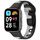 Per Redmi Watch 3 cinturino in silicone bicolore con cuciture attive (grigio nero)