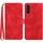Custodia in pelle per Samsung Galaxy S23 FE 5G con motivo a linee Skin Feel (rossa) Custodia in pelle per Samsung Galaxy S23 FE 5G con motivo a linee Skin Feel (rossa)