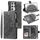 Custodia per telefono in pelle con cerniera totem multischeda per Samsung Galaxy S21 Ultra 5G (grigio) Custodia per telefono in pelle con cerniera totem multischeda per Samsung Galaxy S21 Ultra 5G (grigio)