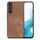 Per Samsung Galaxy S22 5G Custodia per telefono con cover posteriore per PC in pelle vintage (marrone) Per Samsung Galaxy S22 5G Custodia per telefono con cover posteriore per PC in pelle vintage (marrone)