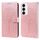 Per Samsung Galaxy S23 5G Tree & Deer Pattern Custodia per cellulare in pelle a conchiglia orizzontale con stampa pressata (rosa) Per Samsung Galaxy S23 5G Tree & Deer Pattern Custodia per cellulare in pelle a conchiglia orizzontale con stampa pressata (rosa)