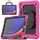 Custodia per tablet PC ibrida in silicone tipo D per Samsung Galaxy S9 con supporto per maniglia (rosa rosso) Custodia per tablet PC ibrida in silicone tipo D per Samsung Galaxy S9 con supporto per maniglia (rosa rosso)