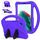 Per Samsung Galaxy Tab A9 8.0 2023 Custodia tablet antiurto EVA con supporto (viola) Per Samsung Galaxy Tab A9 8.0 2023 Custodia tablet antiurto EVA con supporto (viola)
