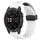 Per cinturino in silicone con foro per fibbia pieghevole Garmin Fenix 7 Sapphire Solar da 22 mm (bianco)