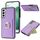 Per Samsung Galaxy S22 5G Custodia per telefono con retro in pelle con carta ad anello Litchi (viola) Per Samsung Galaxy S22 5G Custodia per telefono con retro in pelle con carta ad anello Litchi (viola)