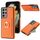 Per Samsung Galaxy S21 Ultra 5G Custodia per telefono con retro in pelle con carta ad anello Litchi (arancione) Per Samsung Galaxy S21 Ultra 5G Custodia per telefono con retro in pelle con carta ad anello Litchi (arancione)
