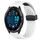 Per cinturino in silicone con foro per fibbia pieghevole Garmin Forerunner 965 da 22 mm (bianco)