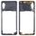 Per Samsung Galaxy A7 2018 SM-A750 Cornice con cornice centrale (nero)