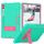 Per Samsung Galaxy Tab S9+ Custodia per tablet in silicone a colori a contrasto con supporto (verde menta + rosa rossa) Per Samsung Galaxy Tab S9+ Custodia per tablet in silicone a colori a contrasto con supporto (verde menta + rosa rossa)