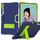 Custodia per tablet PC in silicone a colori a contrasto per Samsung Galaxy Tab S9+ con supporto (blu navy + verde) Custodia per tablet PC in silicone a colori a contrasto per Samsung Galaxy Tab S9+ con supporto (blu navy + verde)
