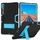 Per Samsung Galaxy Tab S9+ Custodia per tablet in silicone a colori a contrasto con supporto (nero + blu) Per Samsung Galaxy Tab S9+ Custodia per tablet in silicone a colori a contrasto con supporto (nero + blu)