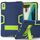 Custodia per tablet PC in silicone a colori a contrasto da 10,6 pollici per Lenovo Tab M10 5G con supporto (blu navy + verde) Custodia per tablet PC in silicone a colori a contrasto da 10,6 pollici per Lenovo Tab M10 5G con supporto (blu navy + verde)