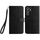 Custodia per telefono in pelle con trama rombica per Samsung Galaxy S21 Ultra 5G con cordino (nero) Custodia per telefono in pelle con trama rombica per Samsung Galaxy S21 Ultra 5G con cordino (nero)