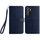 Custodia per telefono in pelle con trama rombica per Samsung Galaxy S21 Ultra 5G con cordino (blu) Custodia per telefono in pelle con trama rombica per Samsung Galaxy S21 Ultra 5G con cordino (blu)