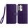 Custodia per telefono in pelle con trama rombica per Samsung Galaxy S22 Ultra 5G con cordino (viola) Custodia per telefono in pelle con trama rombica per Samsung Galaxy S22 Ultra 5G con cordino (viola)