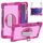 Custodia per tablet in silicone a contrasto per PC con rotazione a 360 gradi per Samsung Galaxy Tab S9+ (rosa rossa + rosa) Custodia per tablet in silicone a contrasto per PC con rotazione a 360 gradi per Samsung Galaxy Tab S9+ (rosa rossa + rosa)