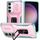 Per Samsung Galaxy S23 5G Custodia per telefono con supporto scorrevole Camshield (rosa + grigio verde) Per Samsung Galaxy S23 5G Custodia per telefono con supporto scorrevole Camshield (rosa + grigio verde)