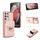 Custodia per telefono in pelle con slot per schede Samsung Galaxy S21 Ultra 5G (rosa) Custodia per telefono in pelle con slot per schede Samsung Galaxy S21 Ultra 5G (rosa)