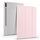 Per Samsung Galaxy Tab S9+ Custodia tablet in pelle TPU trasparente pieghevole a 3 pieghe con slot per penna (rosa) Per Samsung Galaxy Tab S9+ Custodia tablet in pelle TPU trasparente pieghevole a 3 pieghe con slot per penna (rosa)