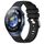 Per Huawei Watch 4 Pro 22mm cinturino in silicone con fibbia argento lucido liquido (nero) Per Huawei Watch 4 Pro 22mm cinturino in silicone con fibbia argento lucido liquido (nero)