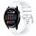 Per Huawei Watch 3 Cinturino in silicone con fibbia in argento lucido liquido da 22 mm (bianco)