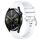 Per Huawei Watch GT3 42mm 20mm Cinturino in silicone con fibbia argento lucido liquido (bianco) Per Huawei Watch GT3 42mm 20mm Cinturino in silicone con fibbia argento lucido liquido (bianco)