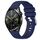 Per Huawei Watch GT3 42mm 20mm cinturino in silicone con fibbia argento lucido liquido (blu scuro) Per Huawei Watch GT3 42mm 20mm cinturino in silicone con fibbia argento lucido liquido (blu scuro)