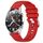 Per Huawei Watch GT2 42mm 20mm Cinturino in silicone con fibbia in argento lucido liquido (rosso) Per Huawei Watch GT2 42mm 20mm Cinturino in silicone con fibbia in argento lucido liquido (rosso)