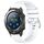Per Huawei Watch 2 Cinturino in silicone con fibbia in argento lucido liquido da 20 mm (bianco) Per Huawei Watch 2 Cinturino in silicone con fibbia in argento lucido liquido da 20 mm (bianco)