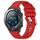 Per Huawei Watch 2 Cinturino in silicone con fibbia in argento lucido liquido da 20 mm (rosso) Per Huawei Watch 2 Cinturino in silicone con fibbia in argento lucido liquido da 20 mm (rosso)