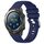 Per Huawei Watch 2 Cinturino in silicone con fibbia in argento lucido liquido da 20 mm (blu scuro)