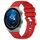 Per Huawei Watch GT3 Pro 43mm 20mm Cinturino in silicone con fibbia argento lucido liquido (rosso)