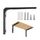 Staffa triangolare ad arco 125x125mm Supporto di supporto tipo I in acciaio inossidabile con vite (nero) Staffa triangolare ad arco 125x125mm Supporto di supporto tipo I in acciaio inossidabile con vite (nero)