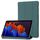 Custodia per tablet in pelle di silicone con supporto a 3 pieghe per Samsung Galaxy Tab S9+ (verde scuro) Custodia per tablet in pelle di silicone con supporto a 3 pieghe per Samsung Galaxy Tab S9+ (verde scuro)