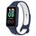 Per Xiaomi Mi Band 8 cinturino sportivo in silicone traspirante attivo bicolore (blu bianco) Per Xiaomi Mi Band 8 cinturino sportivo in silicone traspirante attivo bicolore (blu bianco)