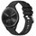 Per Garmin Vivomove Sport cinturino in silicone con fibbia argento lucido liquido (nero) Per Garmin Vivomove Sport cinturino in silicone con fibbia argento lucido liquido (nero)