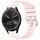 Per cinturino in silicone Garmin Vivomove Sport liquido lucido argento con fibbia (rosa)