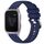 Per cinturino in silicone con fibbia argento lucido Garmin Venu / Venu SQ Liquid (blu scuro) Per cinturino in silicone con fibbia argento lucido Garmin Venu / Venu SQ Liquid (blu scuro)