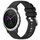 Per Garmin Vivomove3 / Garminmove3 cinturino in silicone con fibbia argento lucido liquido (nero) Per Garmin Vivomove3 / Garminmove3 cinturino in silicone con fibbia argento lucido liquido (nero)