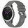 Per Garmin Vivomove3 / Garminmove3 cinturino in silicone con fibbia argento lucido liquido (grigio) Per Garmin Vivomove3 / Garminmove3 cinturino in silicone con fibbia argento lucido liquido (grigio)