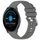 Per cinturino in silicone con fibbia argento lucido Garmin Vivoactive 3/3 Music (grigio) Per cinturino in silicone con fibbia argento lucido Garmin Vivoactive 3/3 Music (grigio)