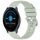 Per cinturino in silicone con fibbia argento lucido liquido Garmin Vivoactive 3/3 (verde)