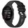 Per cinturino in silicone con fibbia argento lucido per Garmin Forerunner 245/245 Music (nero)