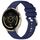 Per cinturino in silicone con fibbia argento lucido Garmin Venu 3S (blu scuro) Per cinturino in silicone con fibbia argento lucido Garmin Venu 3S (blu scuro)