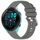 Per cinturino in silicone con fibbia in argento lucido liquido Garmin Forerunner 265S (grigio)
