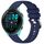 Per cinturino in silicone con fibbia in argento lucido liquido Garmin Forerunner 265S (blu scuro)
