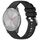 Per cinturino in silicone con fibbia argento lucido liquido Garmin Vivomove 3S (nero) Per cinturino in silicone con fibbia argento lucido liquido Garmin Vivomove 3S (nero)