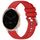 Per cinturino in silicone con fibbia in argento lucido liquido Garmin Vivoactive 4S (rosso)